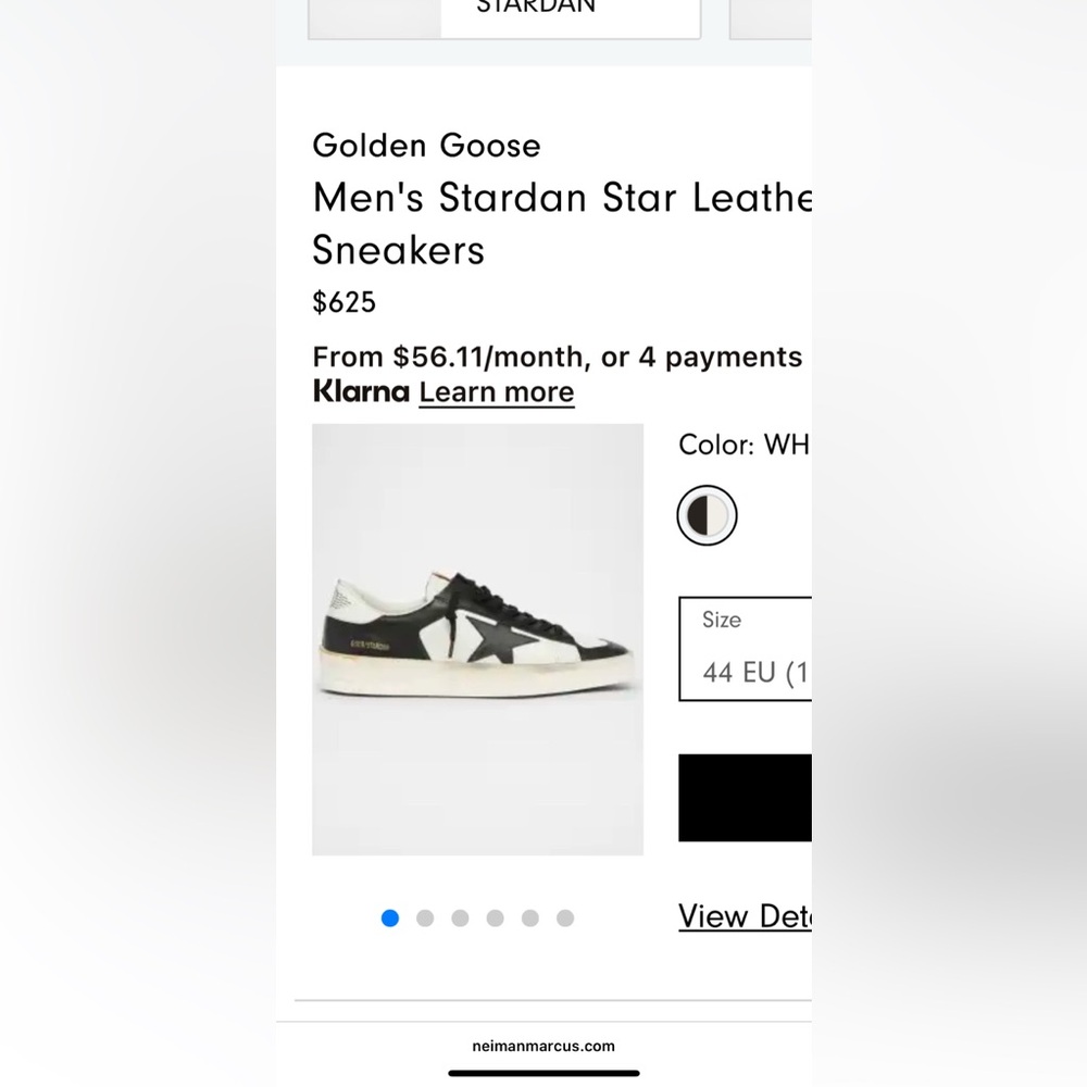 Golden Goose Men’s Stardan Star Leather Low Top Sneakers - Picture 6 of 6